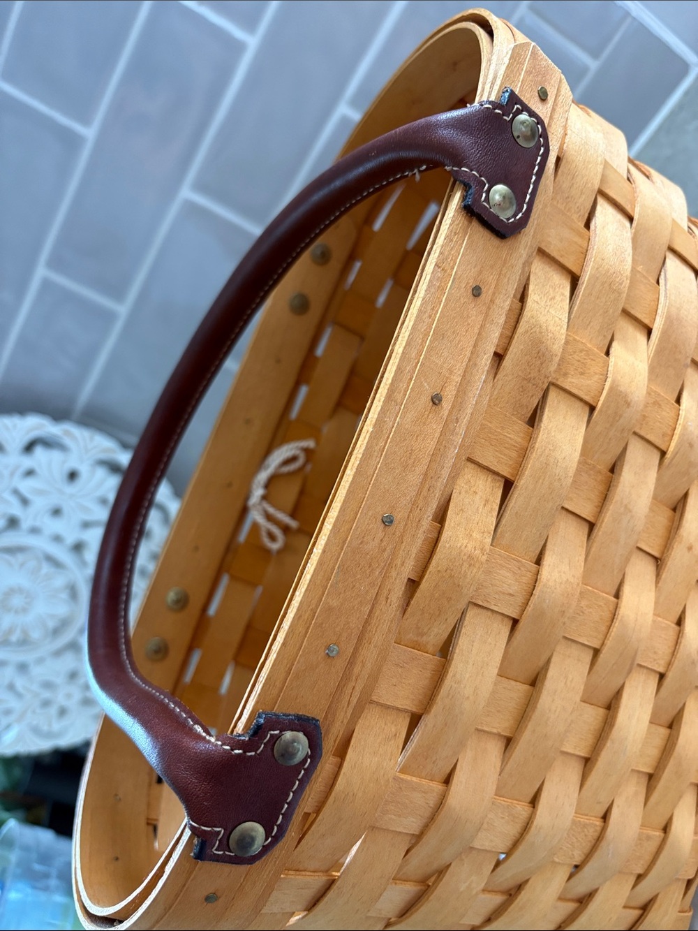 2001 Longaberger Medium Good Ol’Summertime Boardwalk Basket - Picture 10 of 16